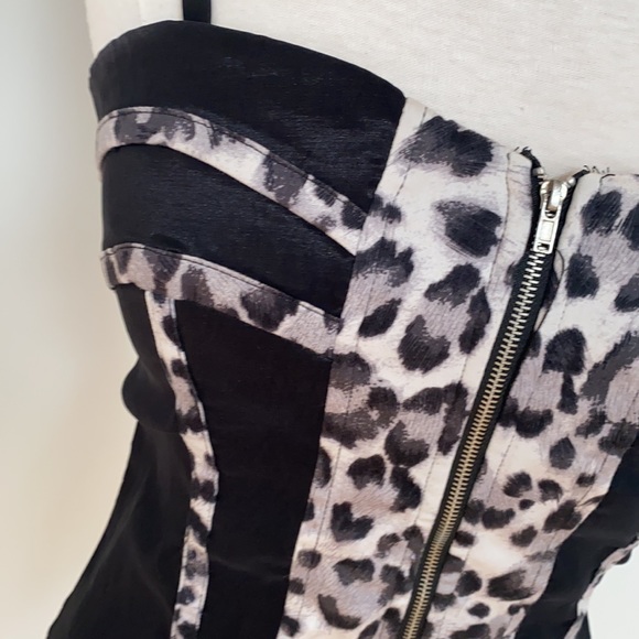 Animal Print Shirt Bustier Style Stretchy - Picture 2 of 4